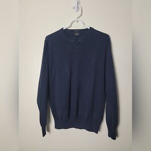 J. Crew Men's Blue Long Sleeve Pullover Knit Sweater, M